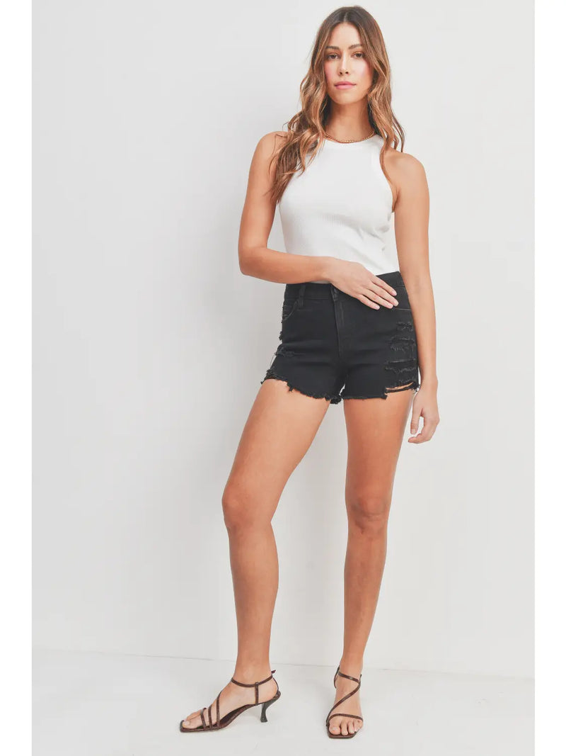 Just USA-Black denim shorts