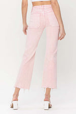 Vervet-Pink high rise crop jeans