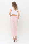 Vervet-Pink high rise crop jeans