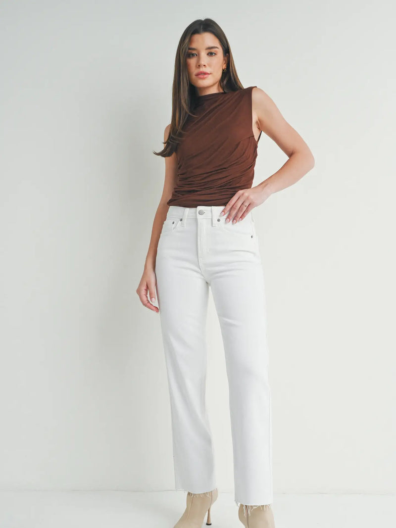 Just USA-White Straight Leg