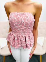Peplum Please-Blush