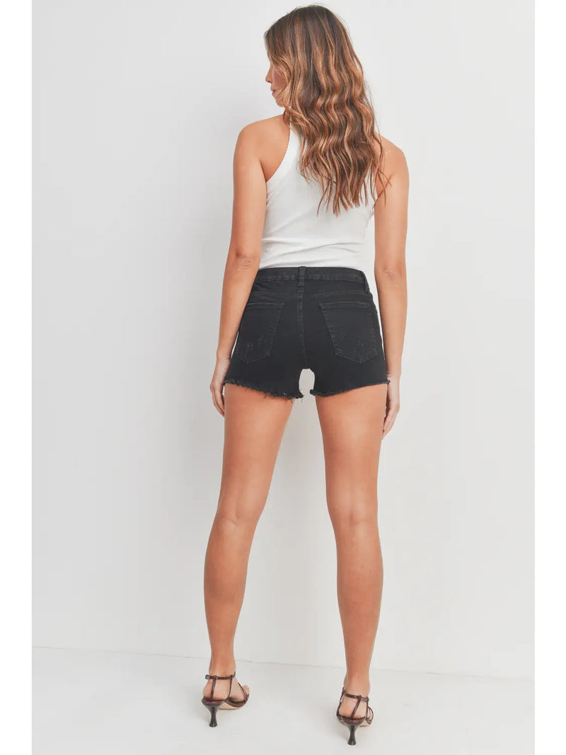 Just USA-Black denim shorts