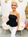 Peplum Please-Black
