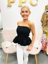 Peplum Please-Black