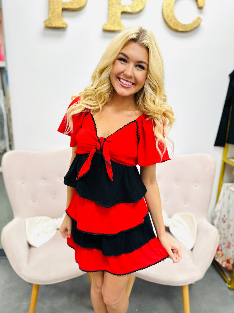 Team Spirit Skirt-Red/Black