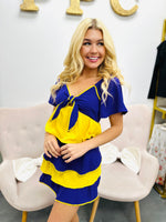 Team Spirit Skirt-Purple/Yellow