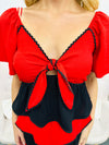 Team Spirit Top-Red/Black