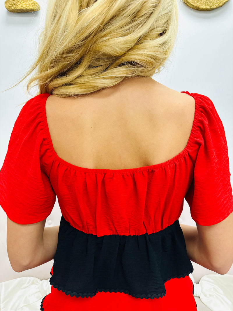 Team Spirit Top-Red/Black