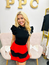Team Spirit Skirt-Red/Black