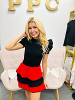 Team Spirit Skirt-Red/Black