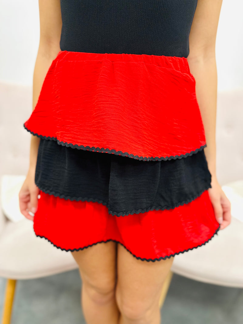 Team Spirit Skirt-Red/Black