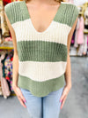 Stripe me down-Lt Olive/Oatmeal