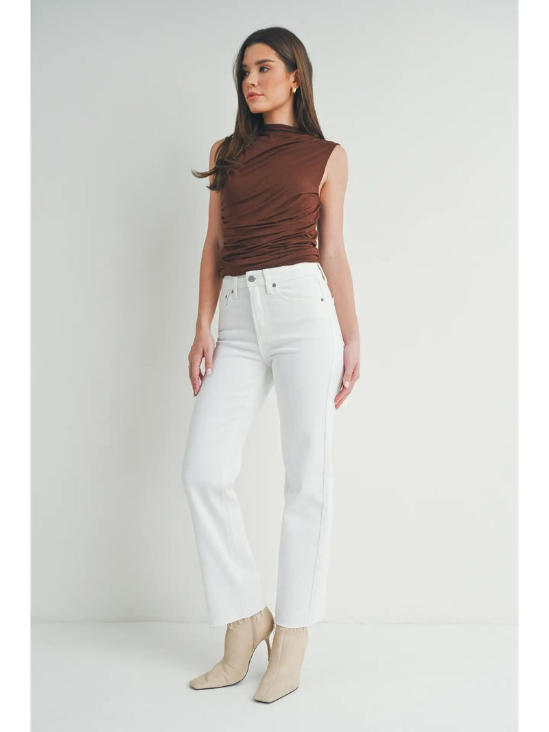Just USA-White Straight Leg
