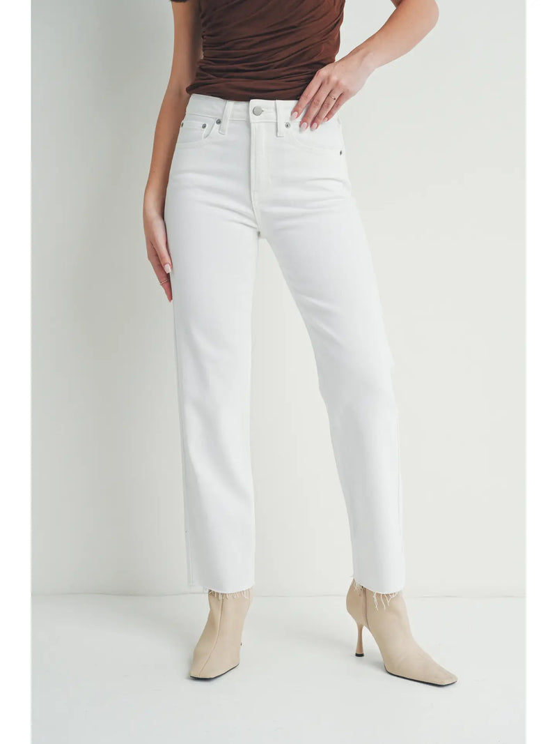 Just USA-White Straight Leg