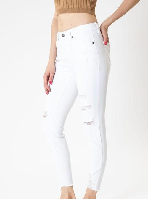 KanCan- White distressed skinny