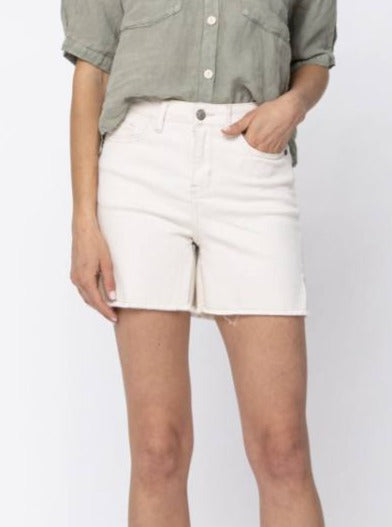 Judy Blue-Ecru cut off shorts